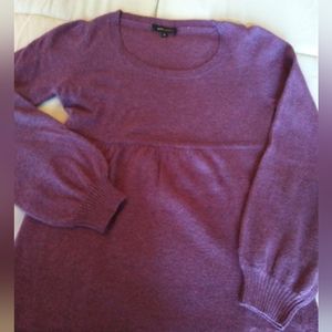BCBGMaxAzria  Cute purple angora wool blend babydoll sweater